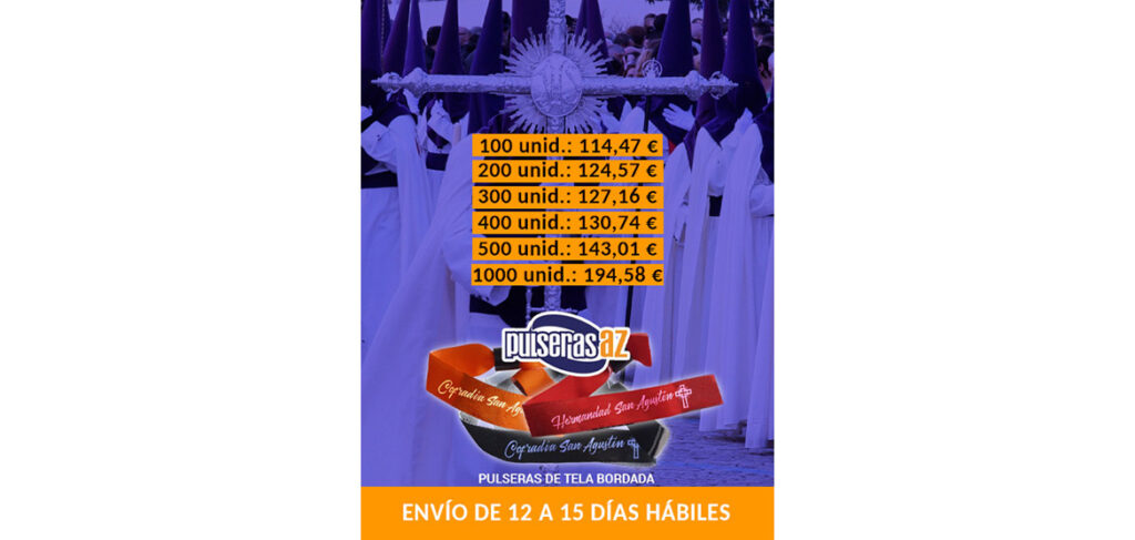 Pulseras Cofrades personalizadas